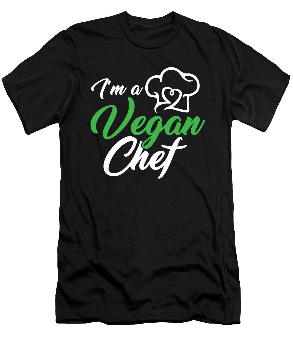 Health Fitness Veganism Vegetarian Foodie Veggies Gifts Im a Vegan Chef Thomas Larch T-Shirt