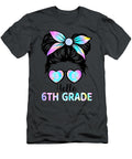 Hello 6th Grade Messy Bun Girl Tie Dye Back to School Kid Lieu Nhi Nguyen T-Shirt