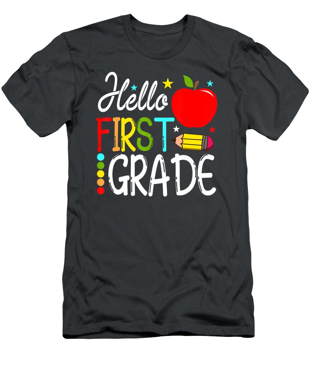 Hello First Grade Team 1st Grade Back to School Teacher Lieu Nhi Nguyen T-Shirt