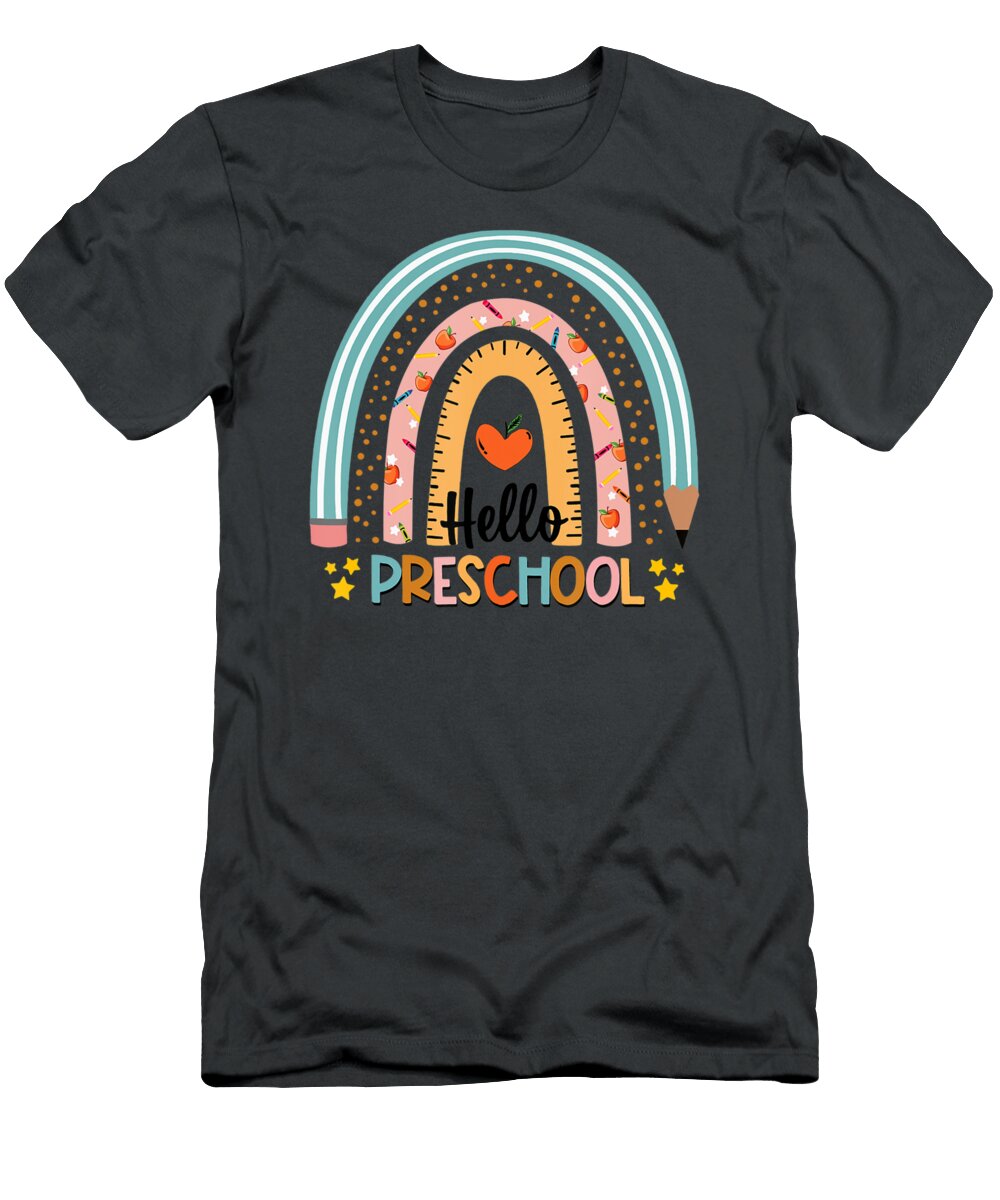 Hello Preschool Boho Rainbow Teacher Back to School Lieu Nhi Nguyen T-Shirt