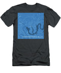 Hendersonville Tn City Vector Road Map Blue Text Frank Ramspott T-Shirt