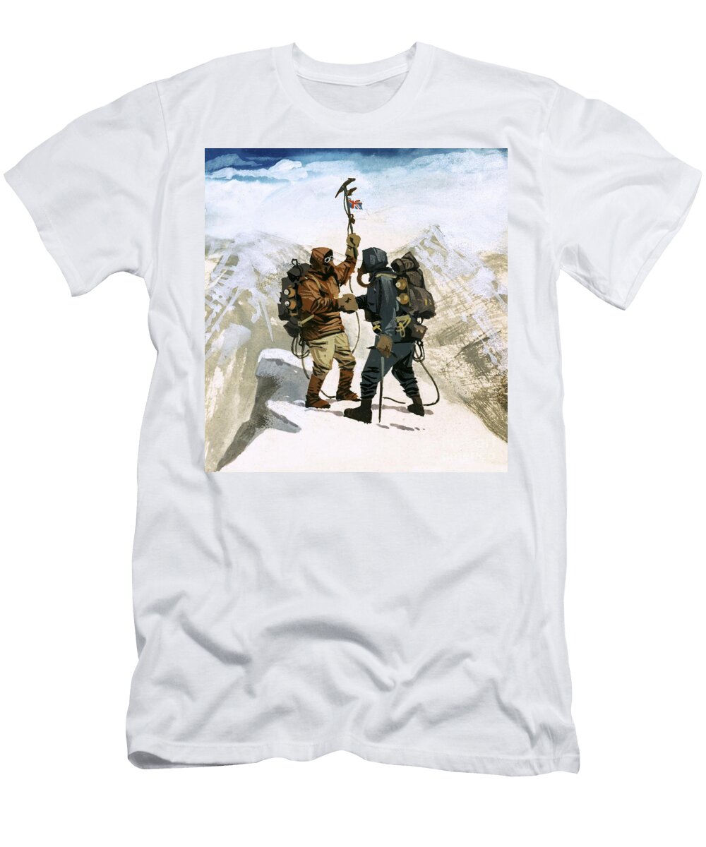 Hillary and Tensing Reach the Summit of Mount Everest Ferdinando Tacconi T-Shirt