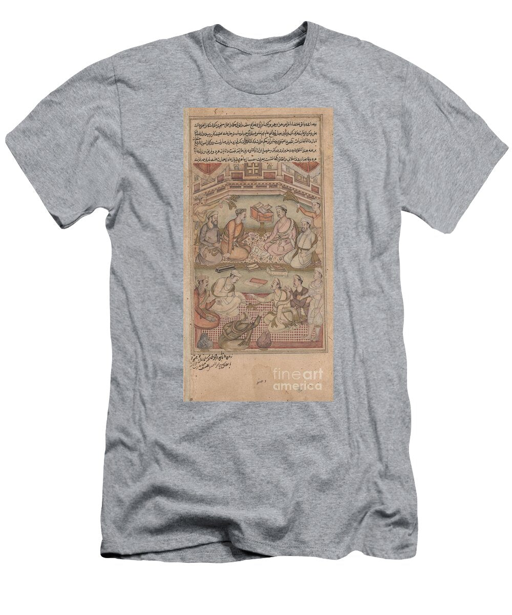 Hindu and Muslim Scholars Translate the Mahabharata From Sanskrit Into Persian Illustration From the Razmnama 1598 99 Indian School T-Shirt