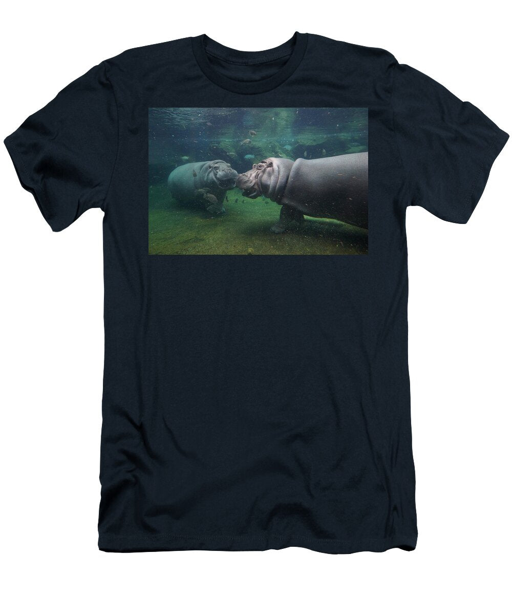 Hippos Facing Off Hiroya Minakuchi T-Shirt