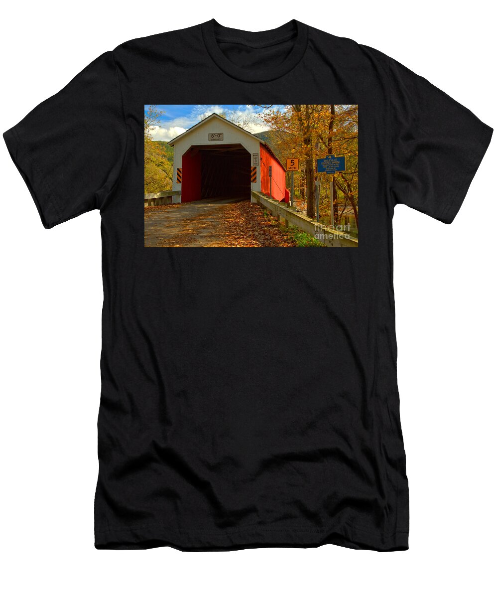 Historic Eagleville Covered Bridge Adam Jewell T-Shirt