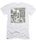 Historical Illustration Depicting an Ancient Metallurgy Process At3 Historic Illustrations T-Shirt