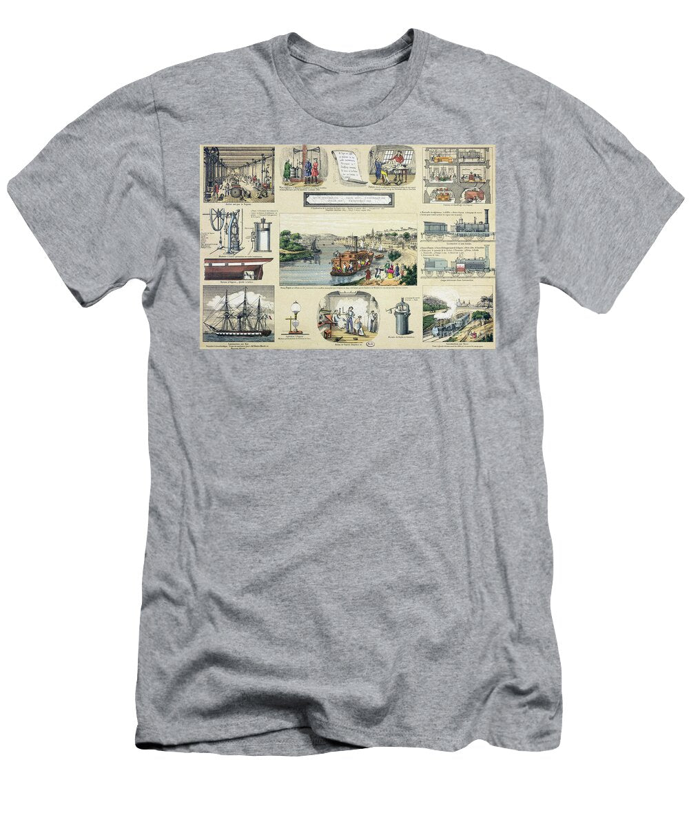 History of Steam Illustration for an Educational Textbook Bertmont T-Shirt