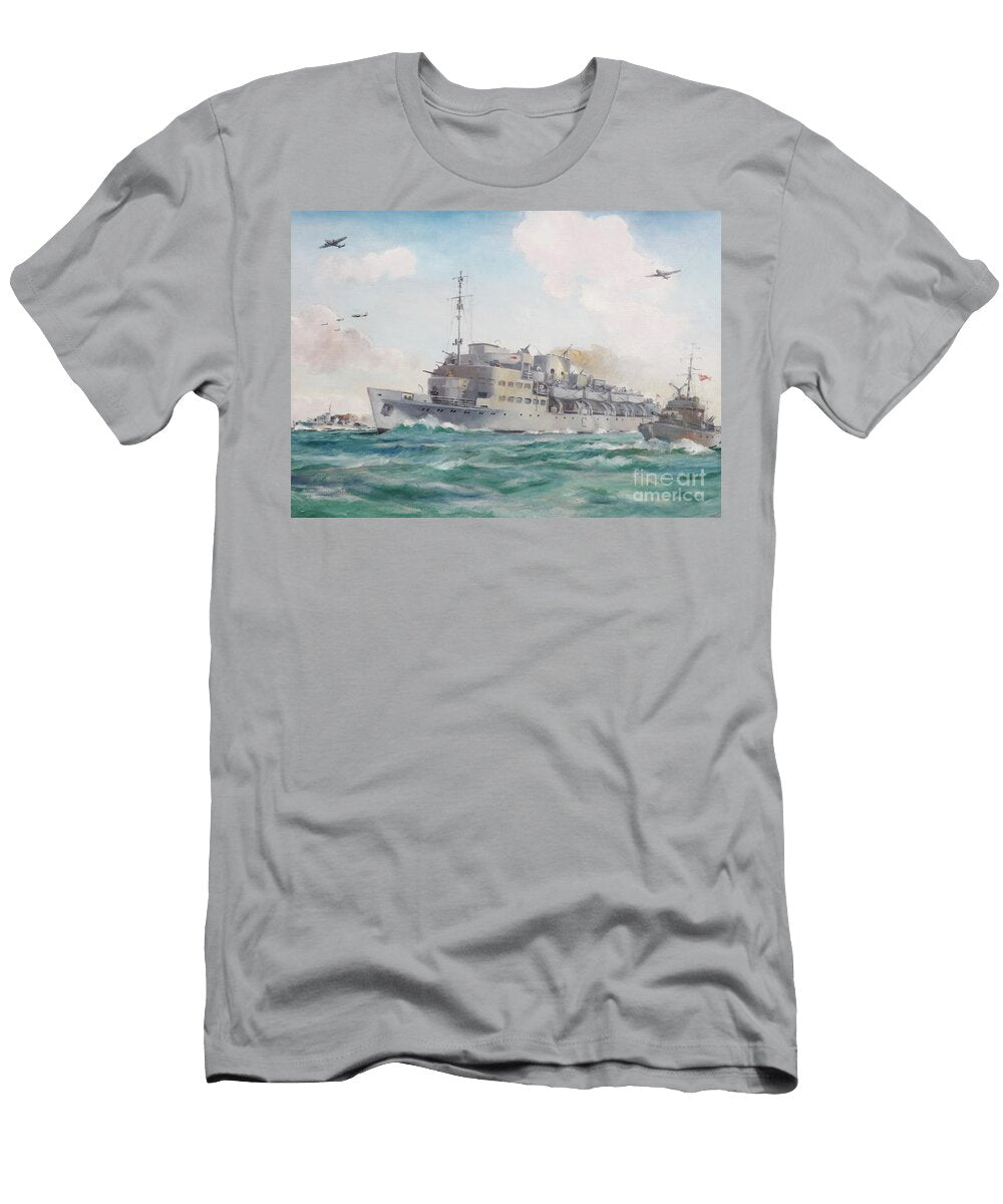 Hms Prins Albert En Route to Dieppe Carrying No 4 Commando 19 August 1942 Brian Joseph Mullen T-Shirt