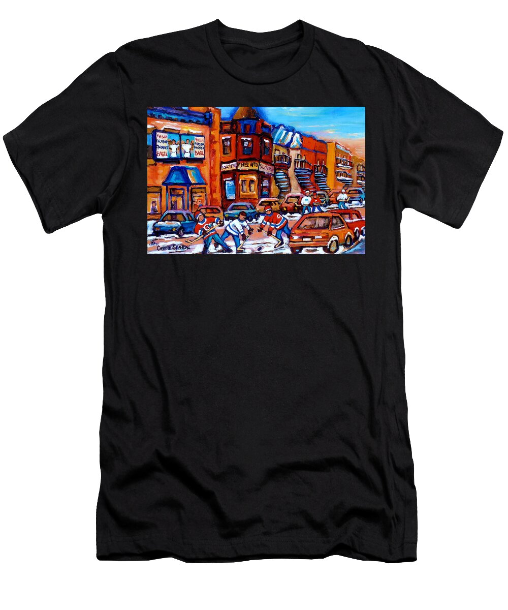 Hockey At Fairmount Bagel Carole Spandau T-Shirt