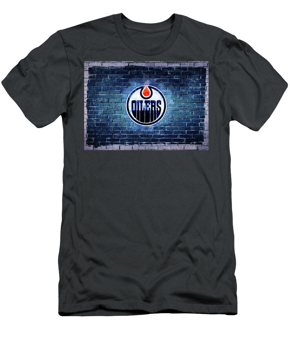 Hockey Blue Hockey Edmonton Oilers Leith Huber T-Shirt