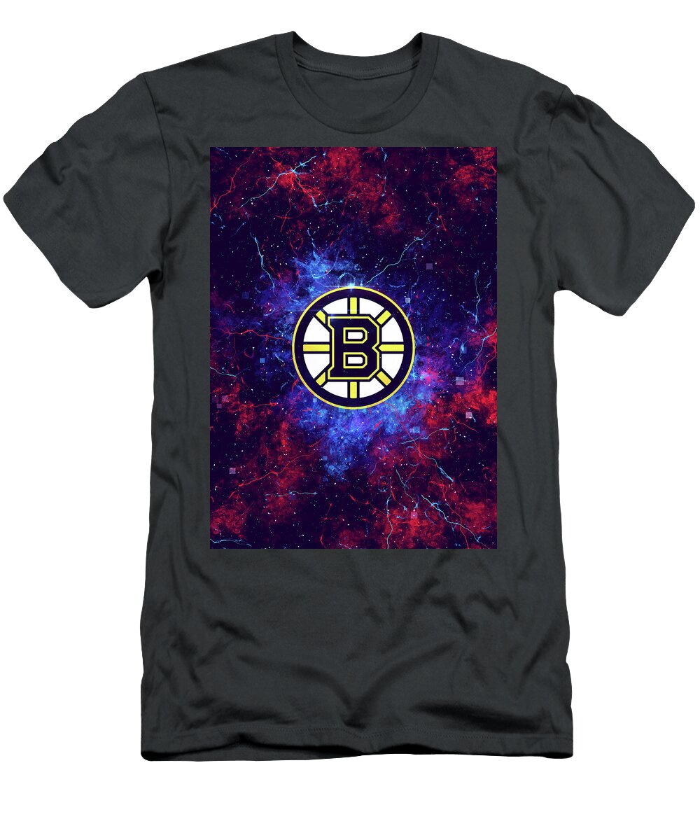 Hockey Nebula Boston Bruins Leith Huber T-Shirt