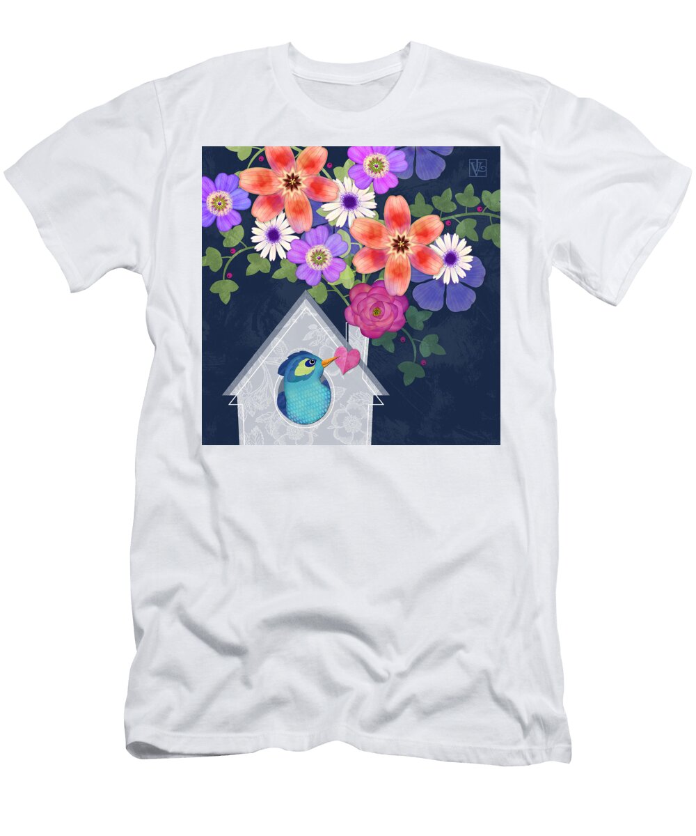 Home Is Where You Bloom Valerie Drake Lesiak T-Shirt