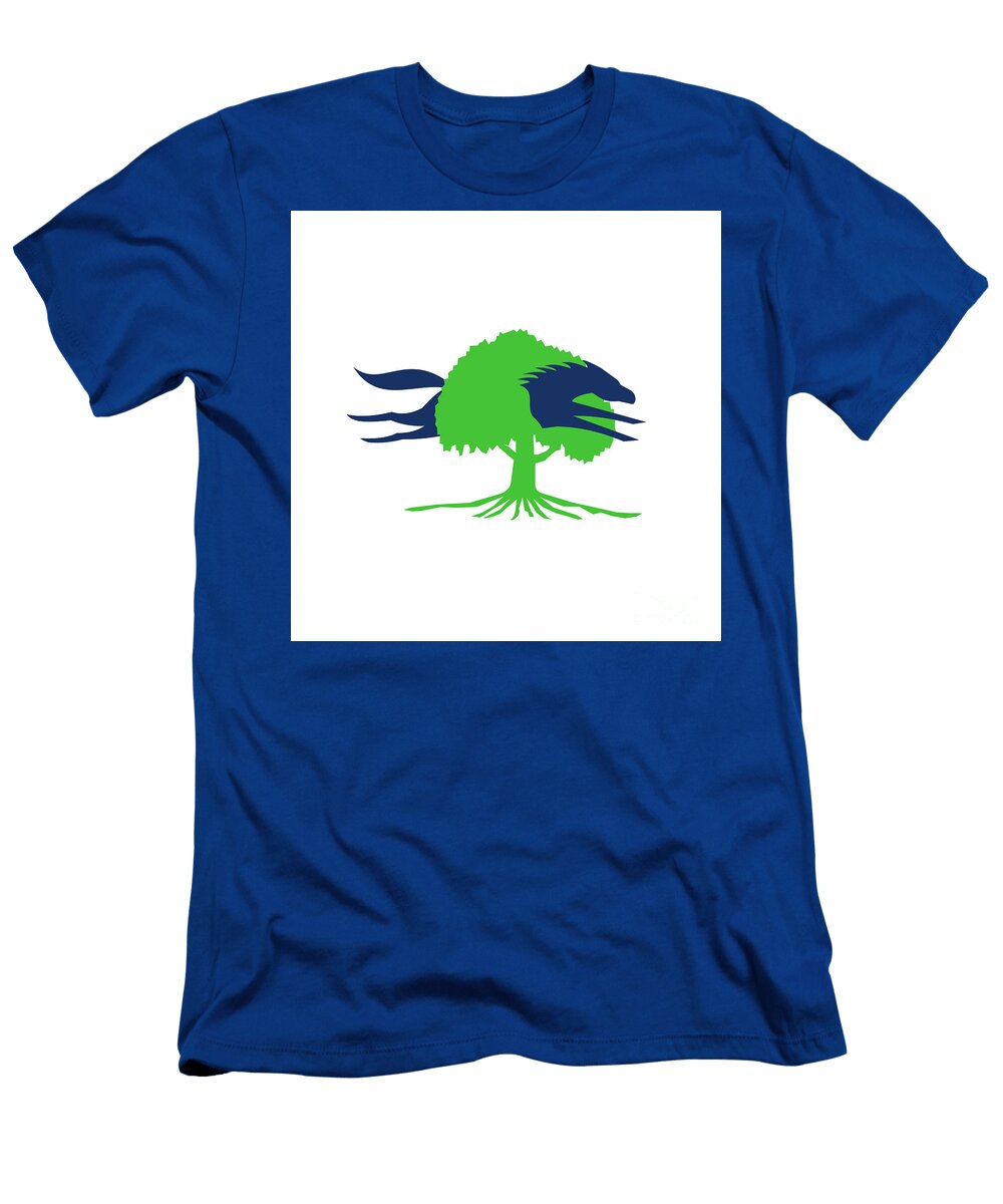 Horse Jumping Through Oak Tree Retro Aloysius Patrimonio T-Shirt