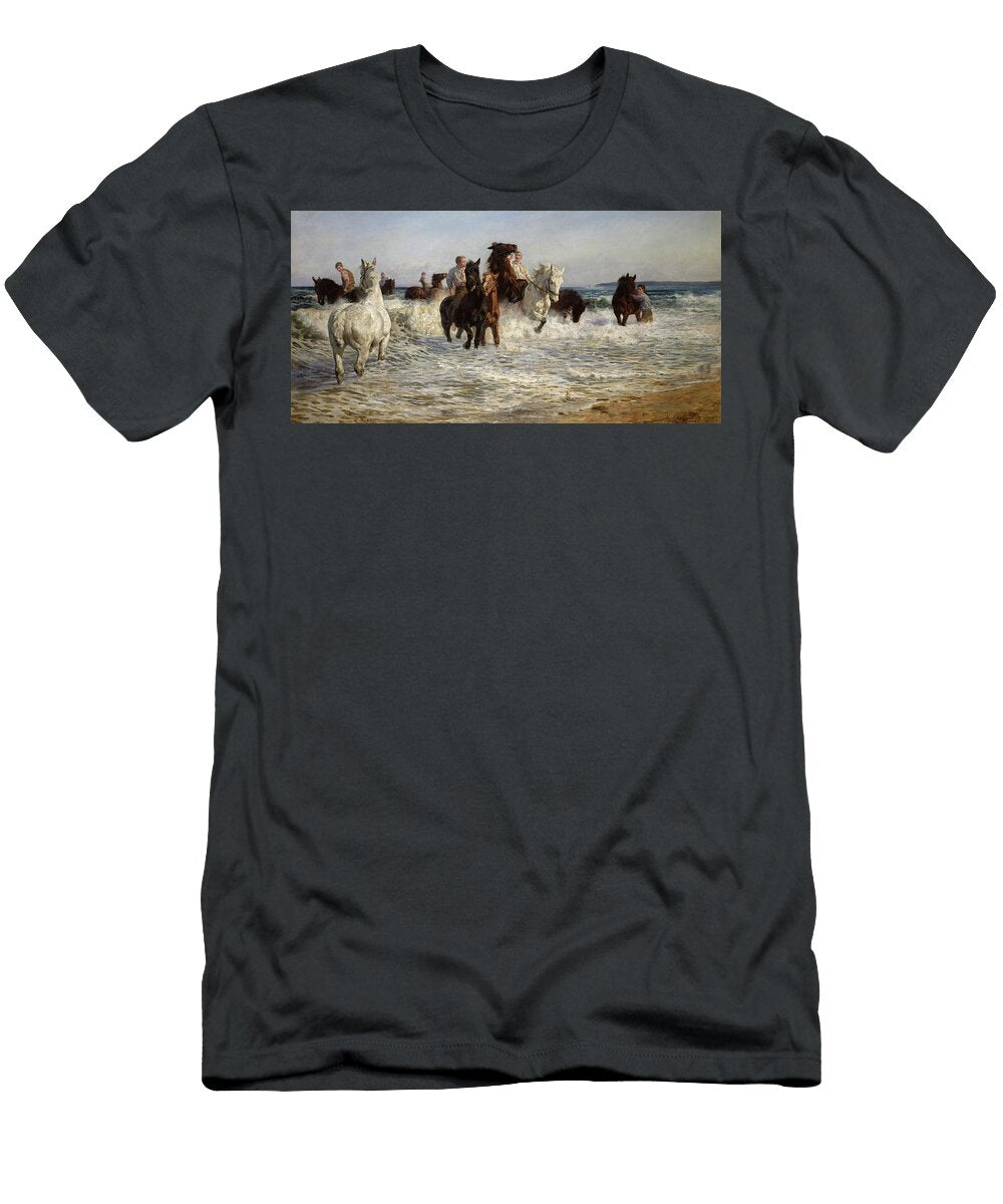 Horses Bathing in the Sea Lucy Kemp Welch T-Shirt