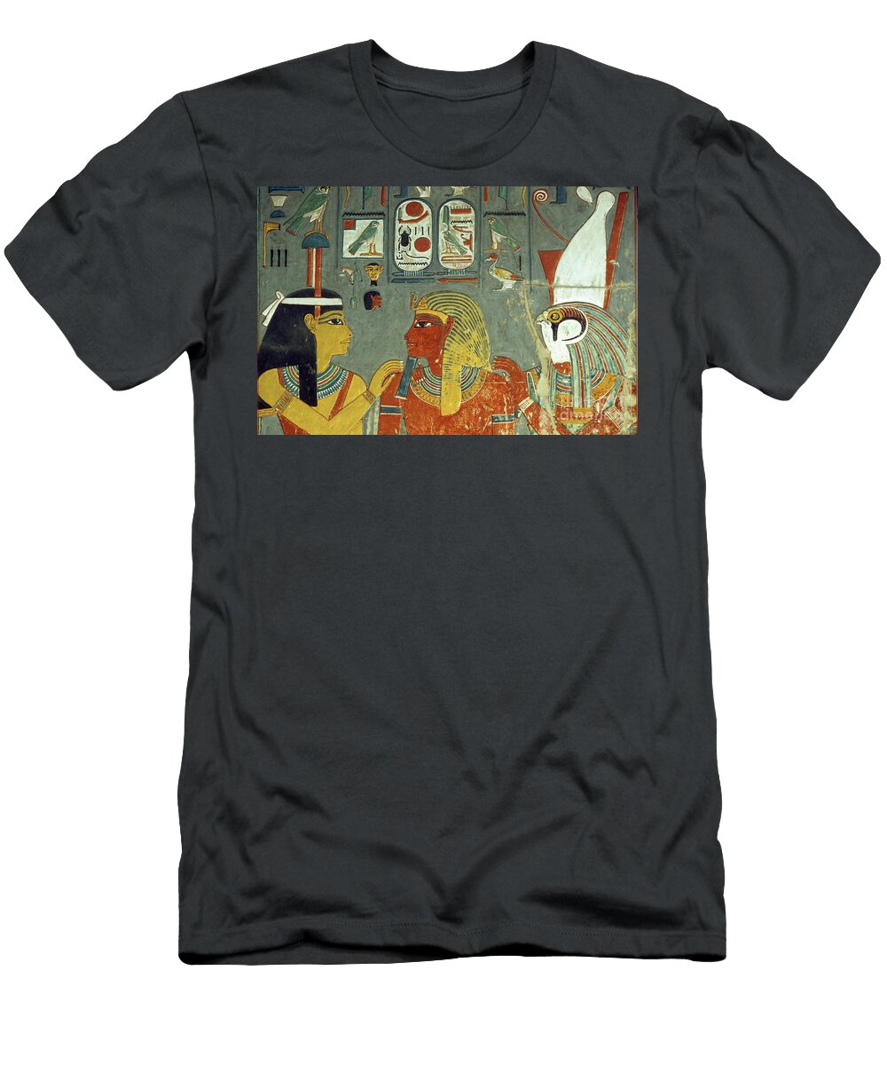 Horus Horemheb and Hathor From the Tomb of Horemheb Egyptian 18th Dynasty T-Shirt