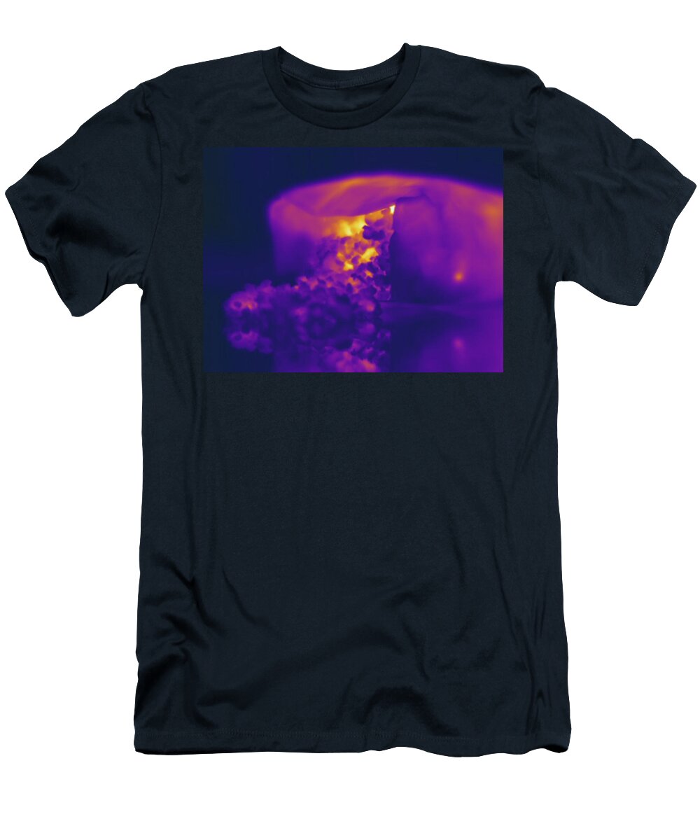 Hot Bag of Popcorn Thermogram Science Stock Photography T-Shirt
