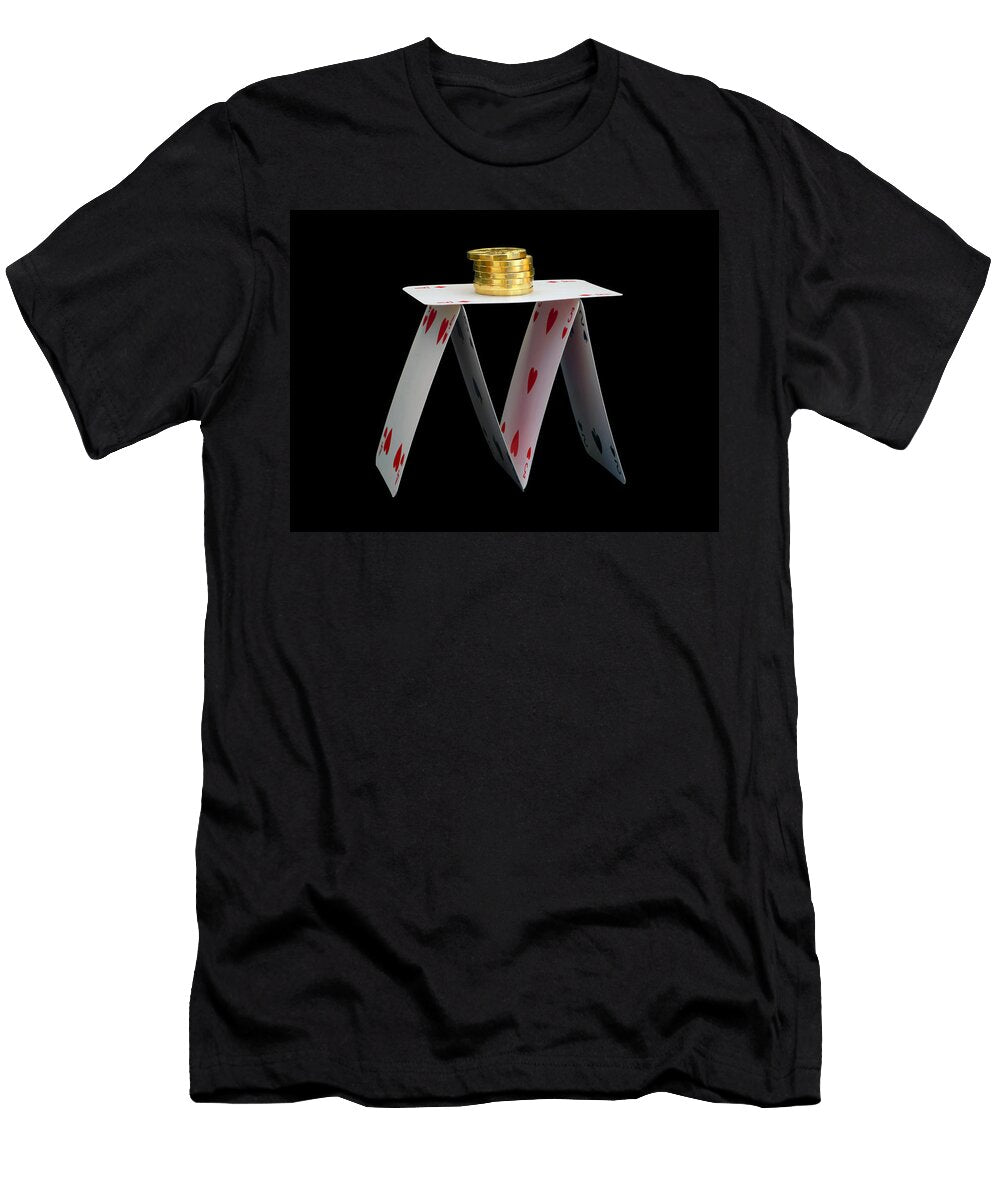 House of Cards with Gold Coins Miroslav Nemecek T-Shirt