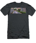 Houses Along a Street Aviles Street Panoramic Images T-Shirt