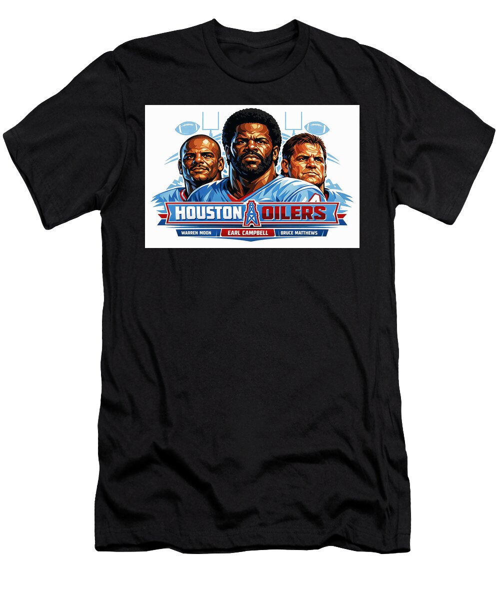 Houston Oilers Top 3 All Time All Sports T-Shirt