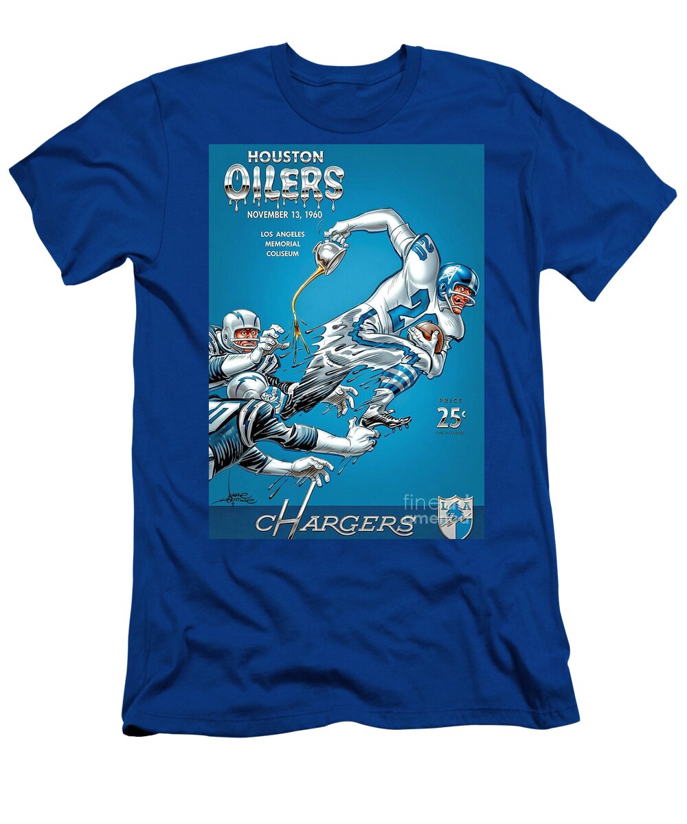Houston Oilers Vs Los Angeles Chargers 1960 Robert Williams T-Shirt