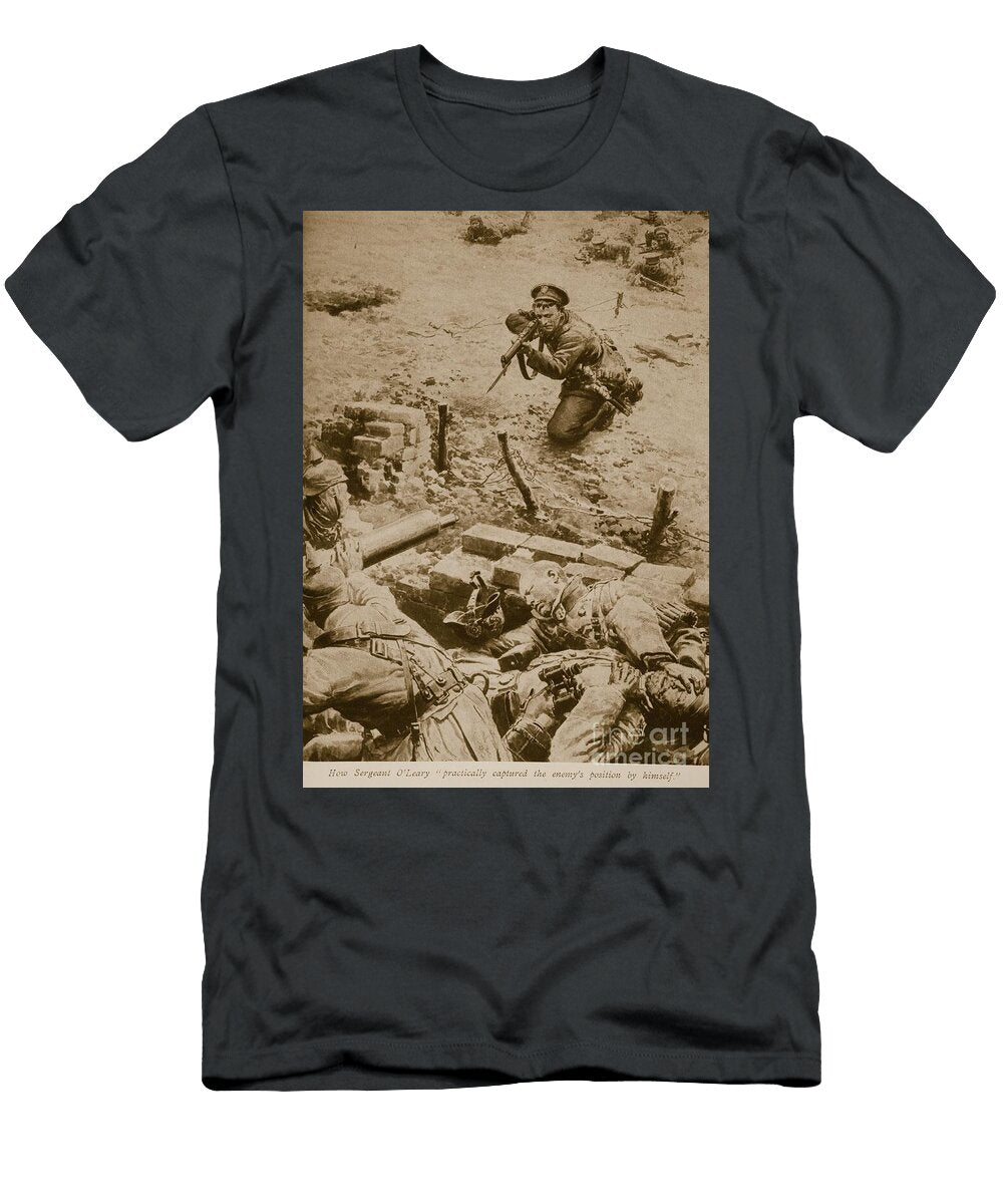 How Sergeant O Leary Practically Captured the Enemys Position By Himself 1914 19 English School T-Shirt