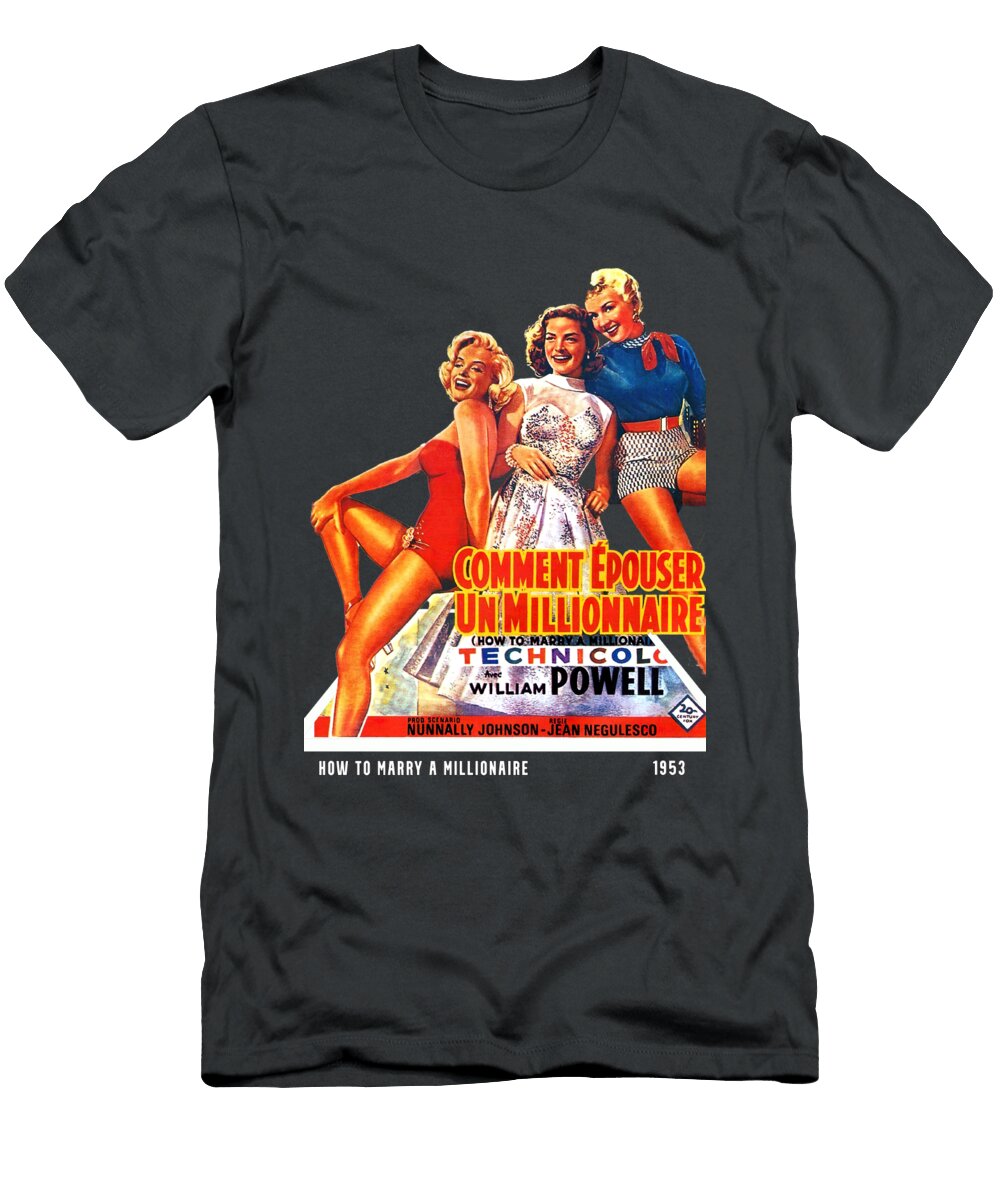 How to Marry a Millionaire 1953 3d Movie Poster Stars on Art T-Shirt