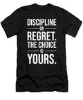 Hustle Motivation Discipline Vs Regret Matthew Chan T-Shirt