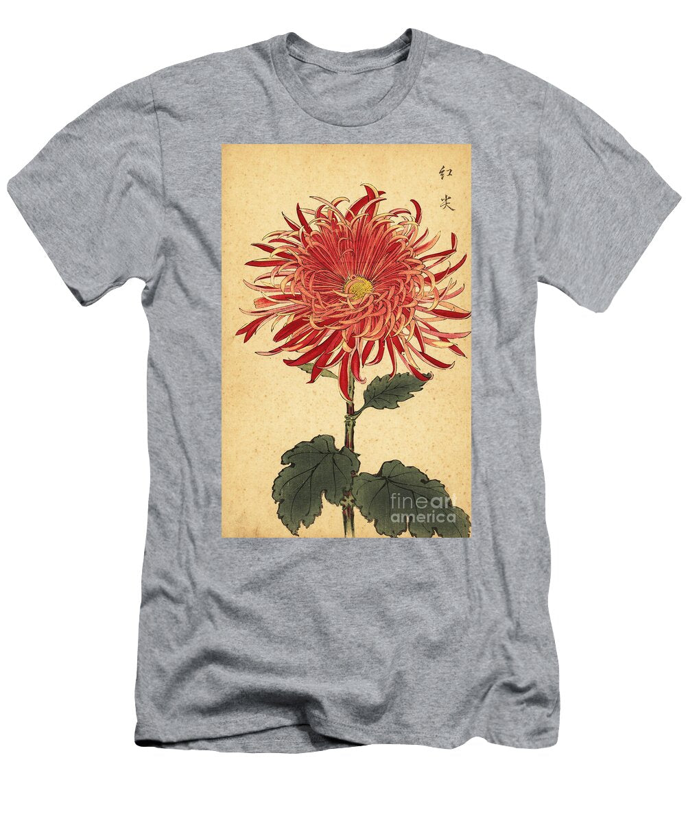 Hybrid Pink and Crimson Chrysanthemum Keika Hasegawa T-Shirt