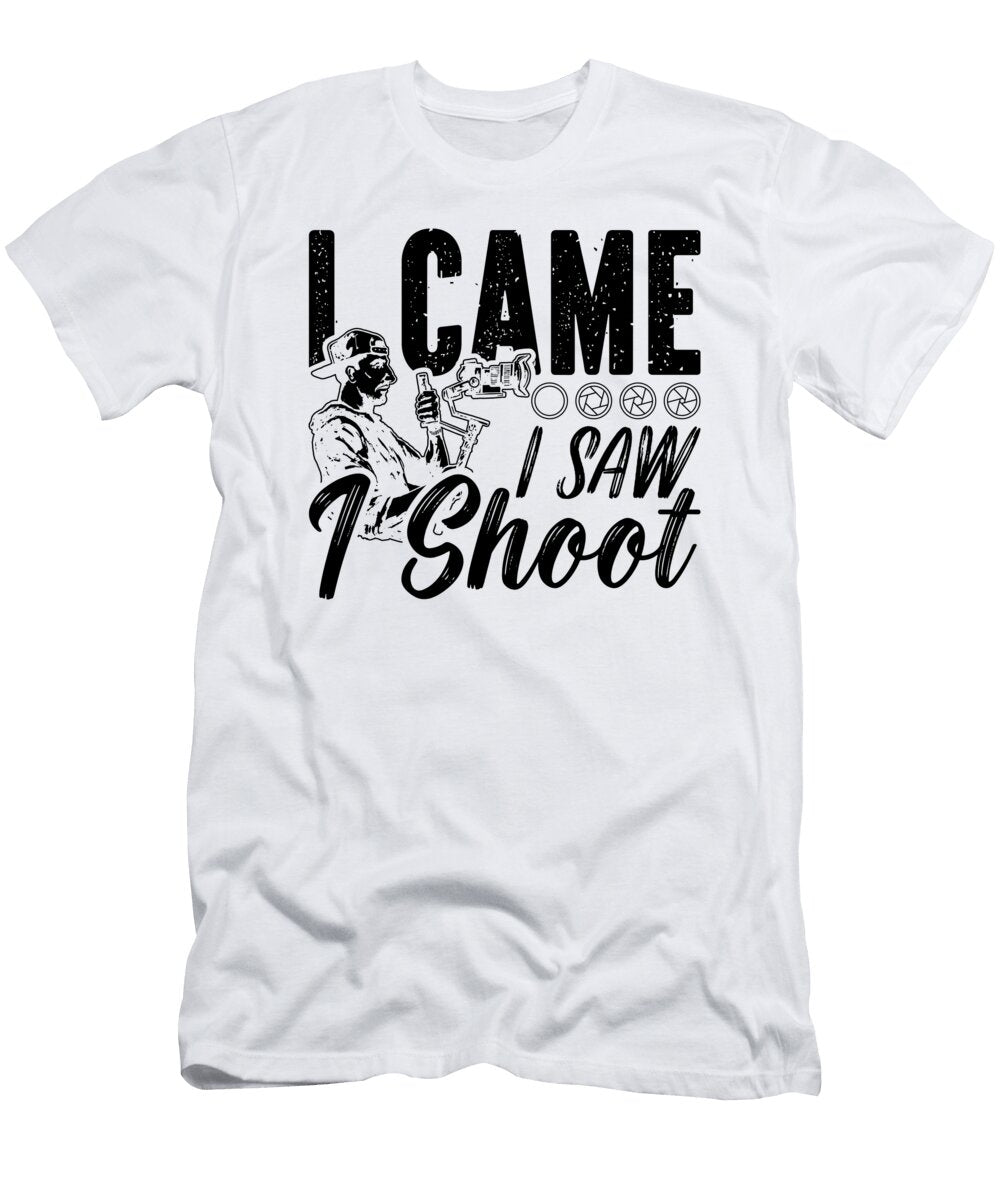 I Came I Saw Shoot Film Producer Cinema Filmmaker Tshirtconcepts Marvin Poppe T-Shirt