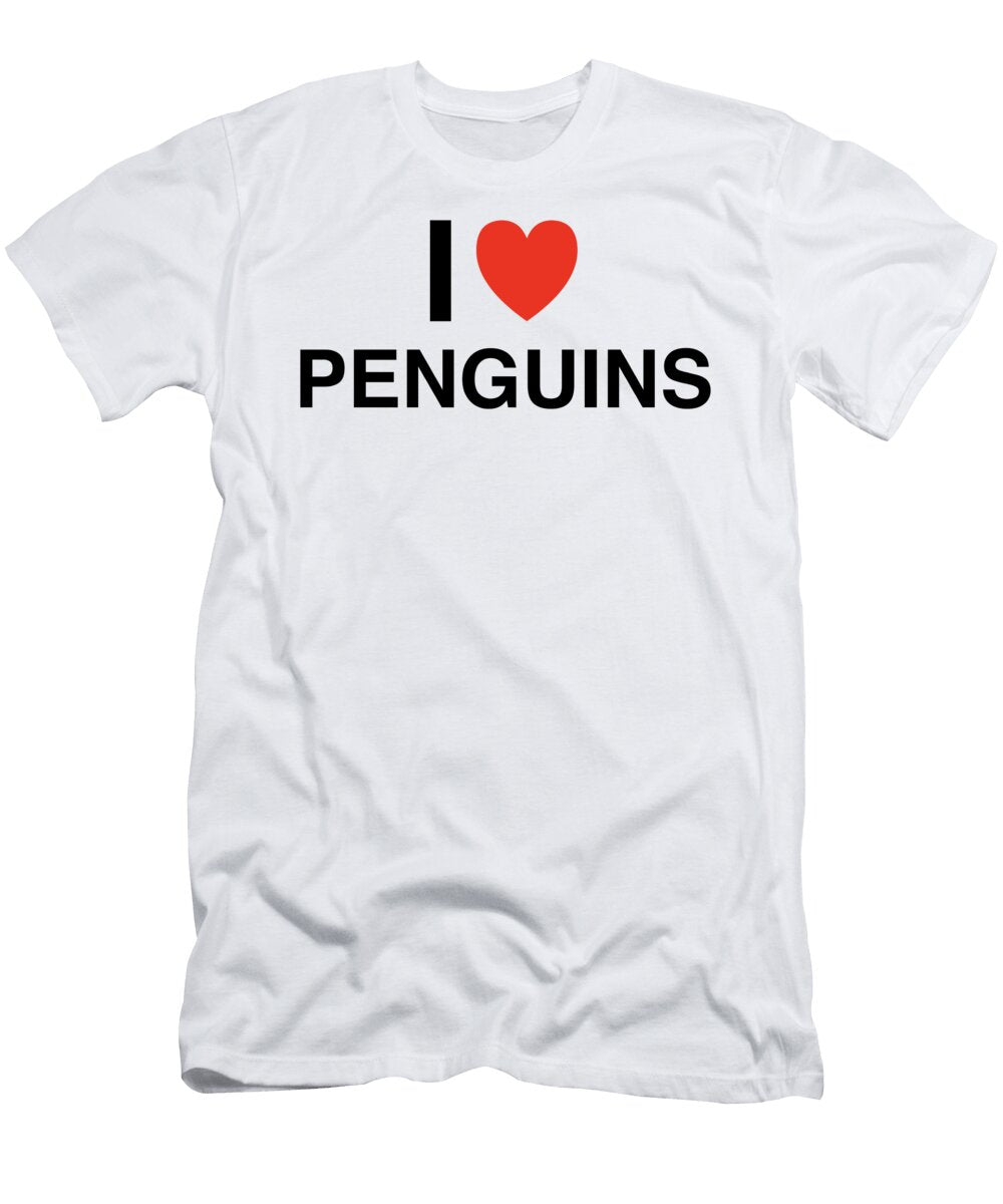 I Heart Penguins in Black I Heart Everything T-Shirt