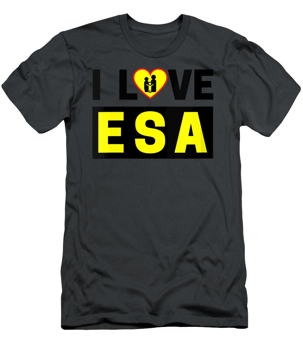 I Love Esa Empowerment Scholarship Yellow Logo Clint Taleen T-Shirt