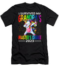I Survived My Grandpas Masters Degree 2023 Unicorn Graduation Graduate Thepassionshop T-Shirt