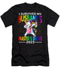 I Survived My Husbands Masters Degree 2023 Unicorn Graduation Graduate Thepassionshop T-Shirt