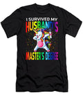 I Survived My Husbands Masters Degree Unicorn Graduation Graduate Thepassionshop T-Shirt