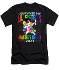 I Survived My Lil Sisters Masters Degree 2023 Unicorn Graduation Graduate Thepassionshop T-Shirt