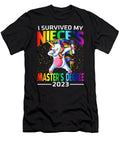 I Survived My Nieces Masters Degree 2023 Unicorn Graduation Graduate Thepassionshop T-Shirt