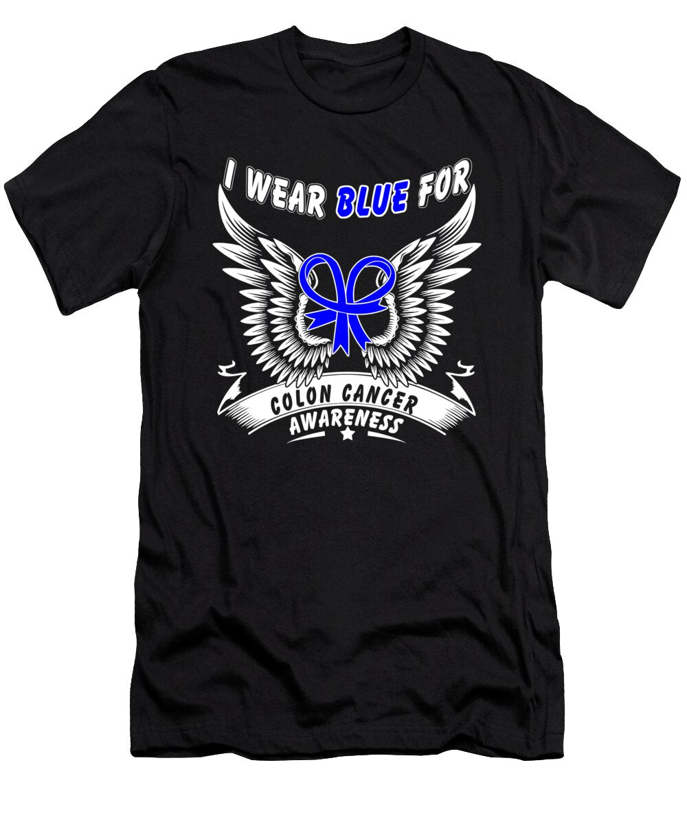 I Wear Blue for Colon Cancer Awareness Jacob Zelazny T-Shirt