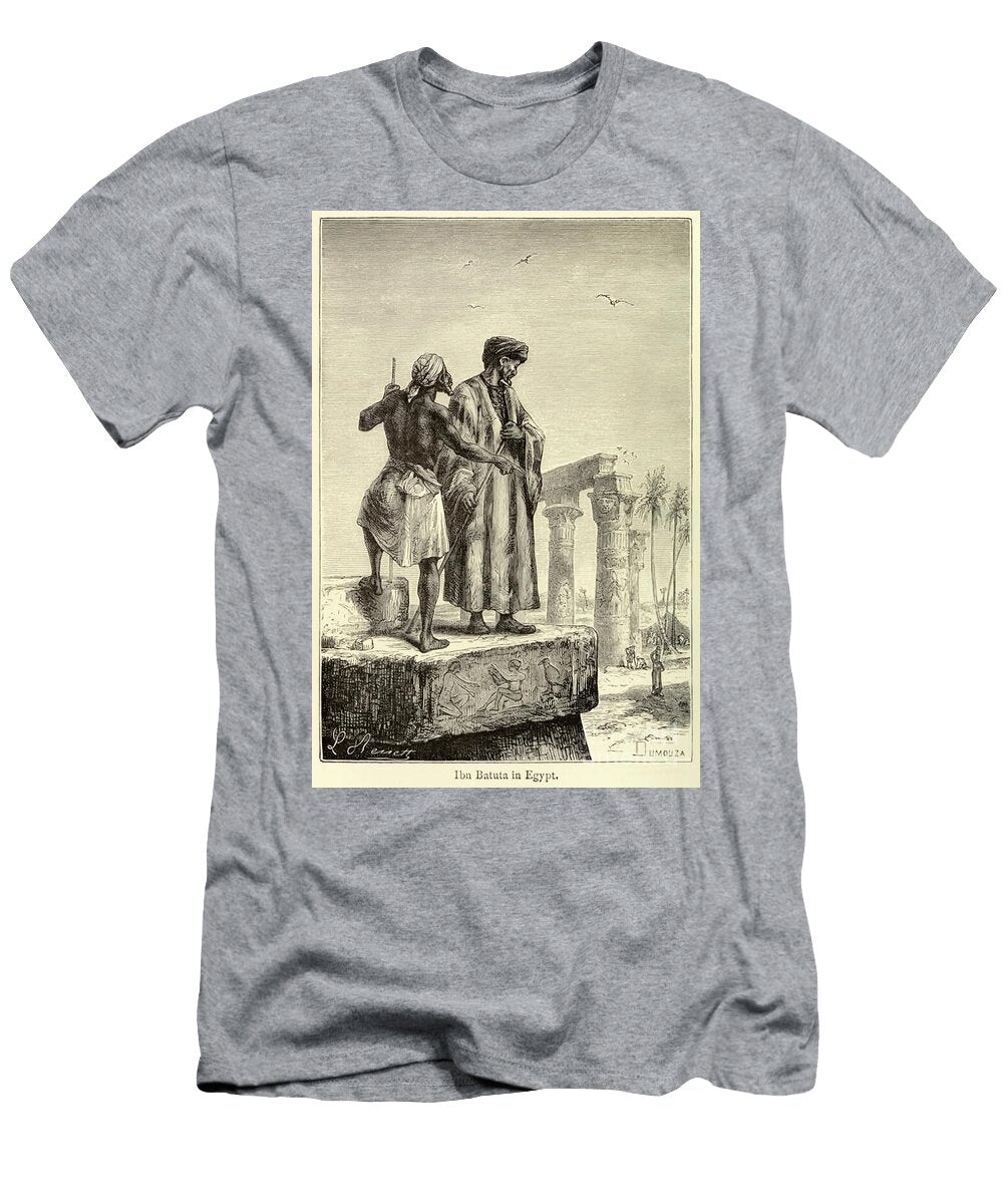 Ibn Battuta in Egypt Medieval Traveller Muhammad Ibn Battuta Visiting Egypt Lon Benett T-Shirt
