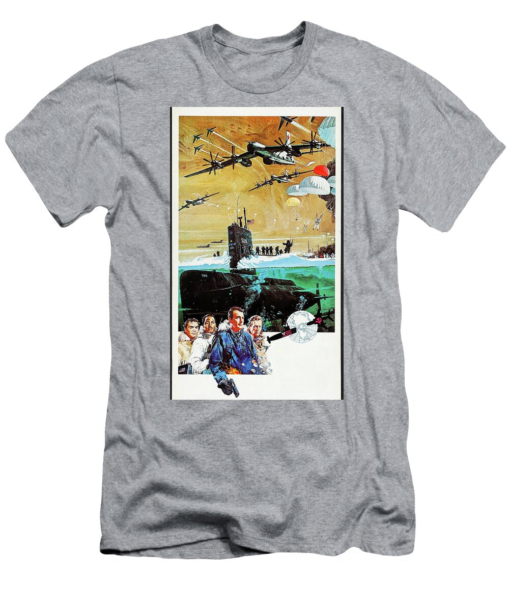 Ice Station Zebra 1968 Movie Poster Painting By Howard Terpning Stars on Art T-Shirt