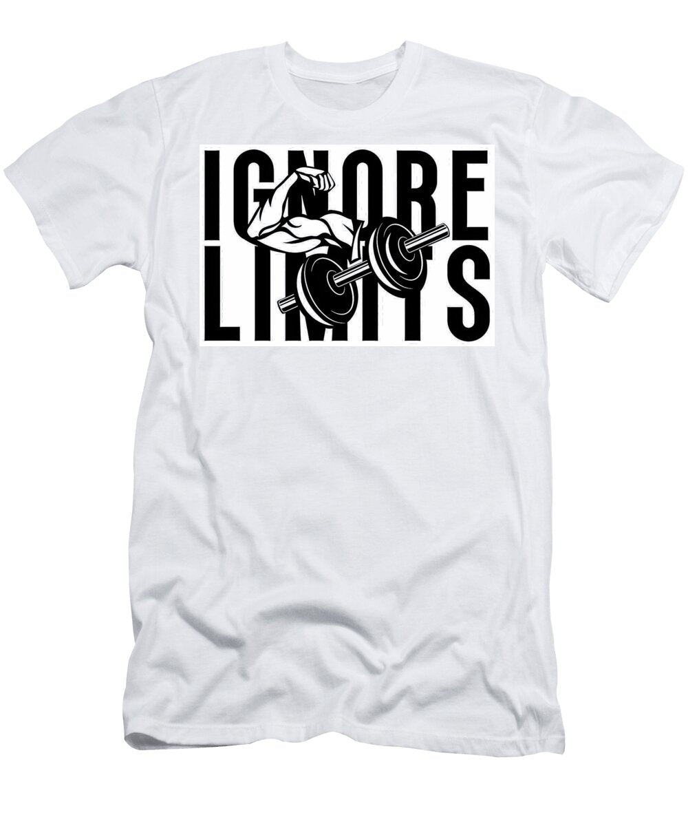 Ignore Limits Workout Motivational Gym Quotes Alan Reid T-Shirt