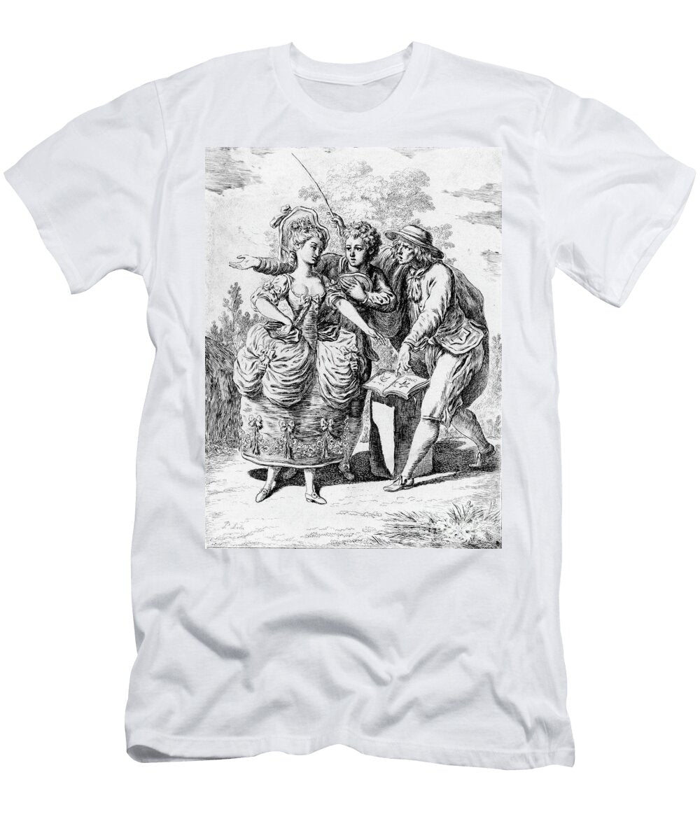 Illustration for Le Devin Du Village By Jean Jacques Rousseau 1712 78 1779 Pierre Lelu T-Shirt