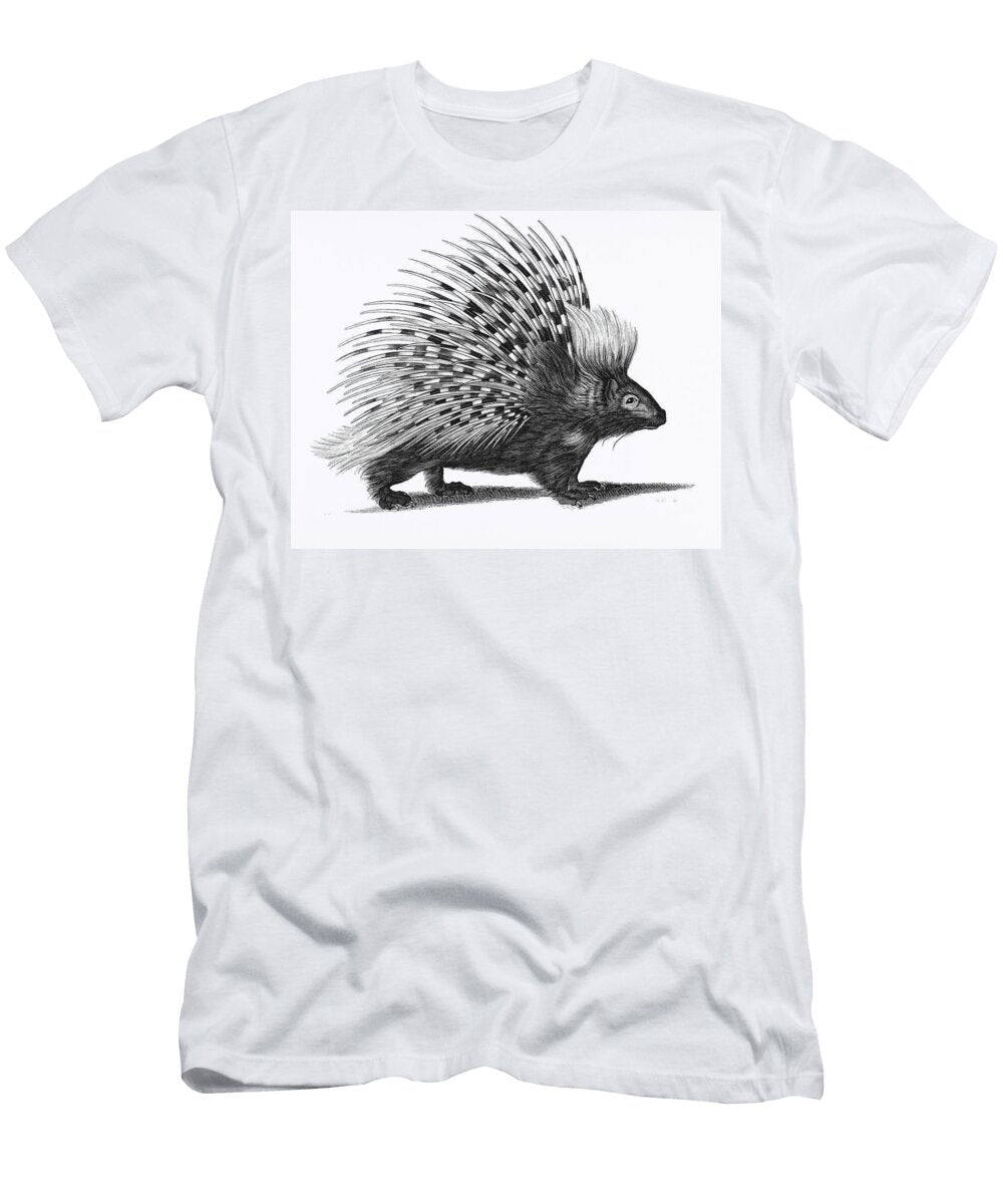 Illustration of Porcupine From Zoological Lectures Delivered At the Royal Institution in the Years 1 Les Classics T-Shirt