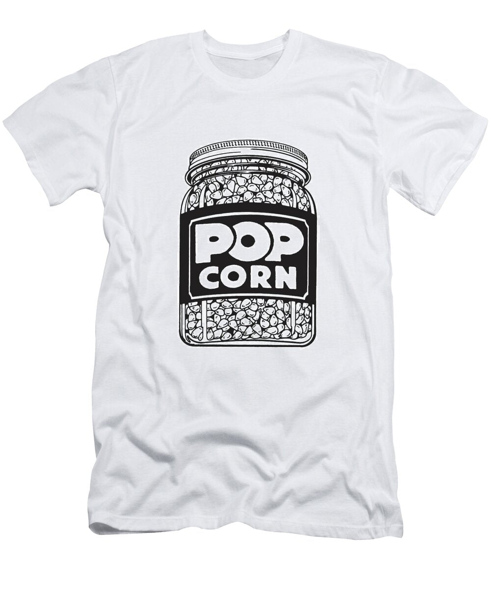 Illustration with Jar of Pop Corn Csa Images T-Shirt