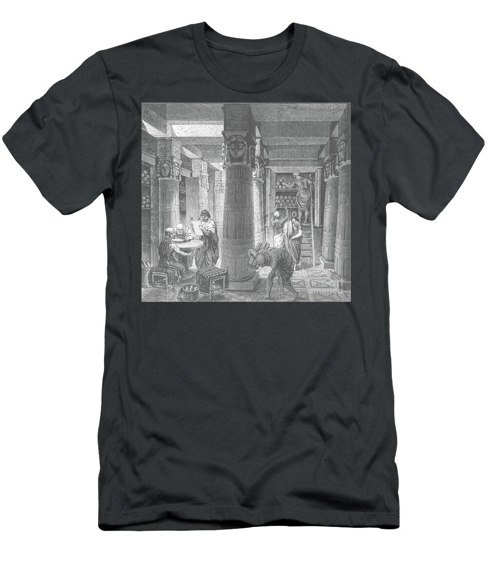 Imaginary Recreation of the Ptolemy Library in Alexandria Egypt From Histoire Generale Des Peuples 1880 Hungarian School T-Shirt