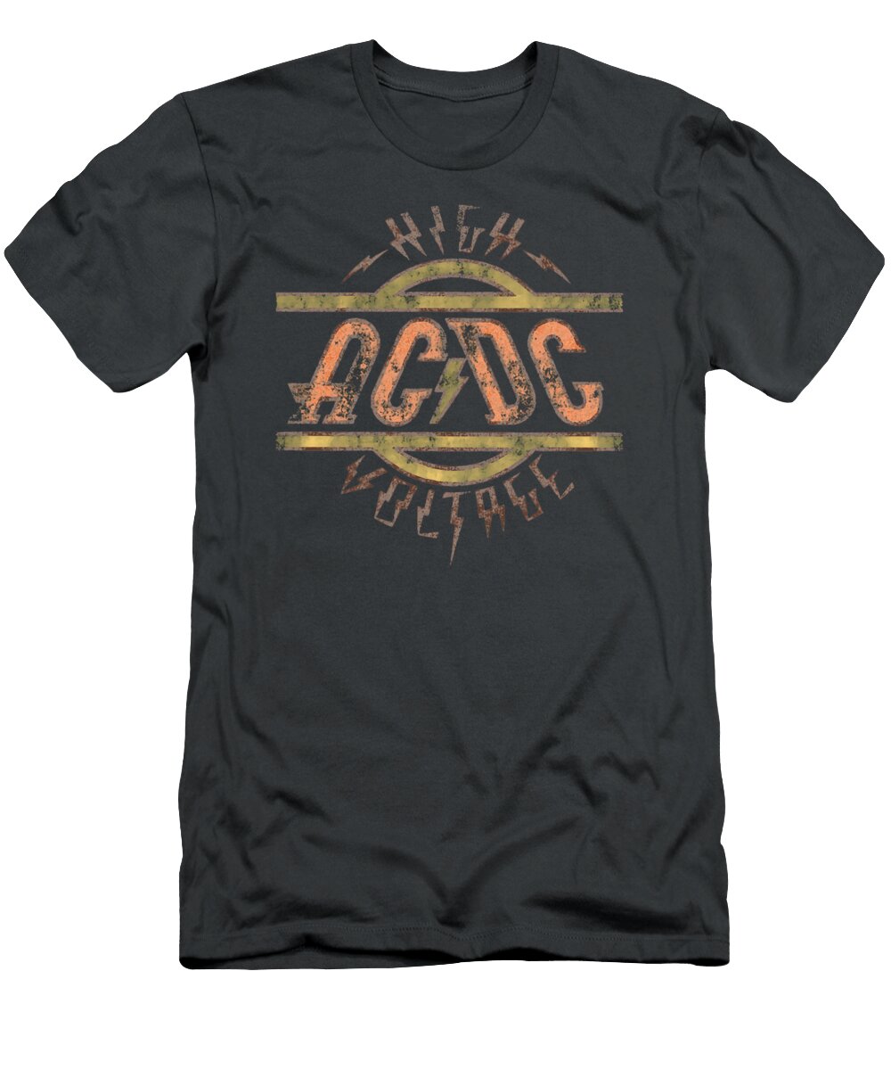 Impact Men S Ac DC High Voltage Soft Fitted 301 Cotton Acdc37antique White Sture Soderberg T-Shirt