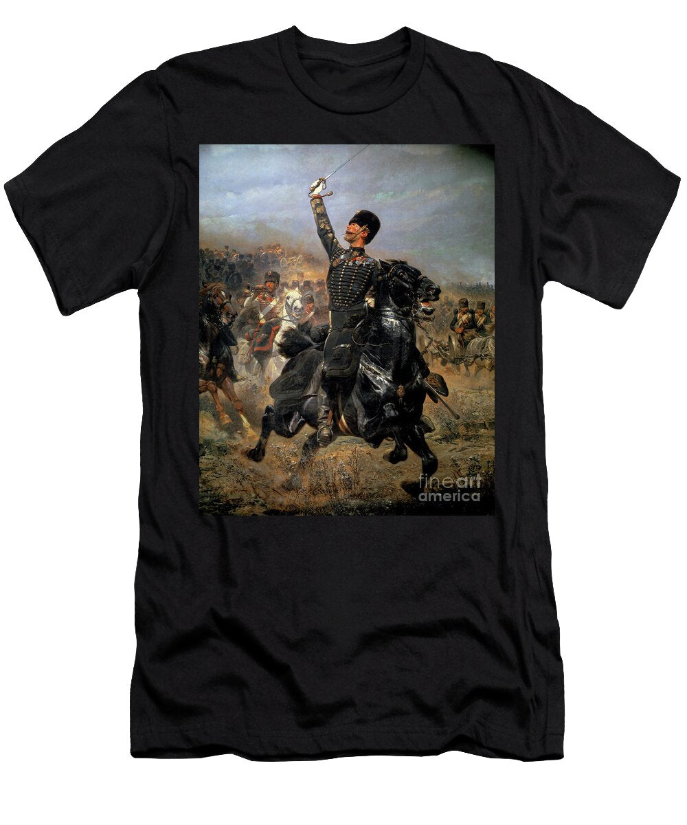 In Battery Cavalry Charge 1870 19th Century Jean Baptiste Edouard Detaille T-Shirt