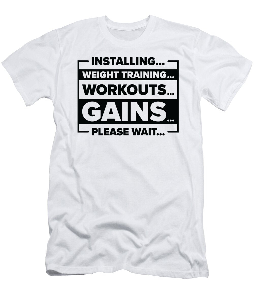 Installing Weight Training Gym Lover Workout Gains Toms Store T-Shirt