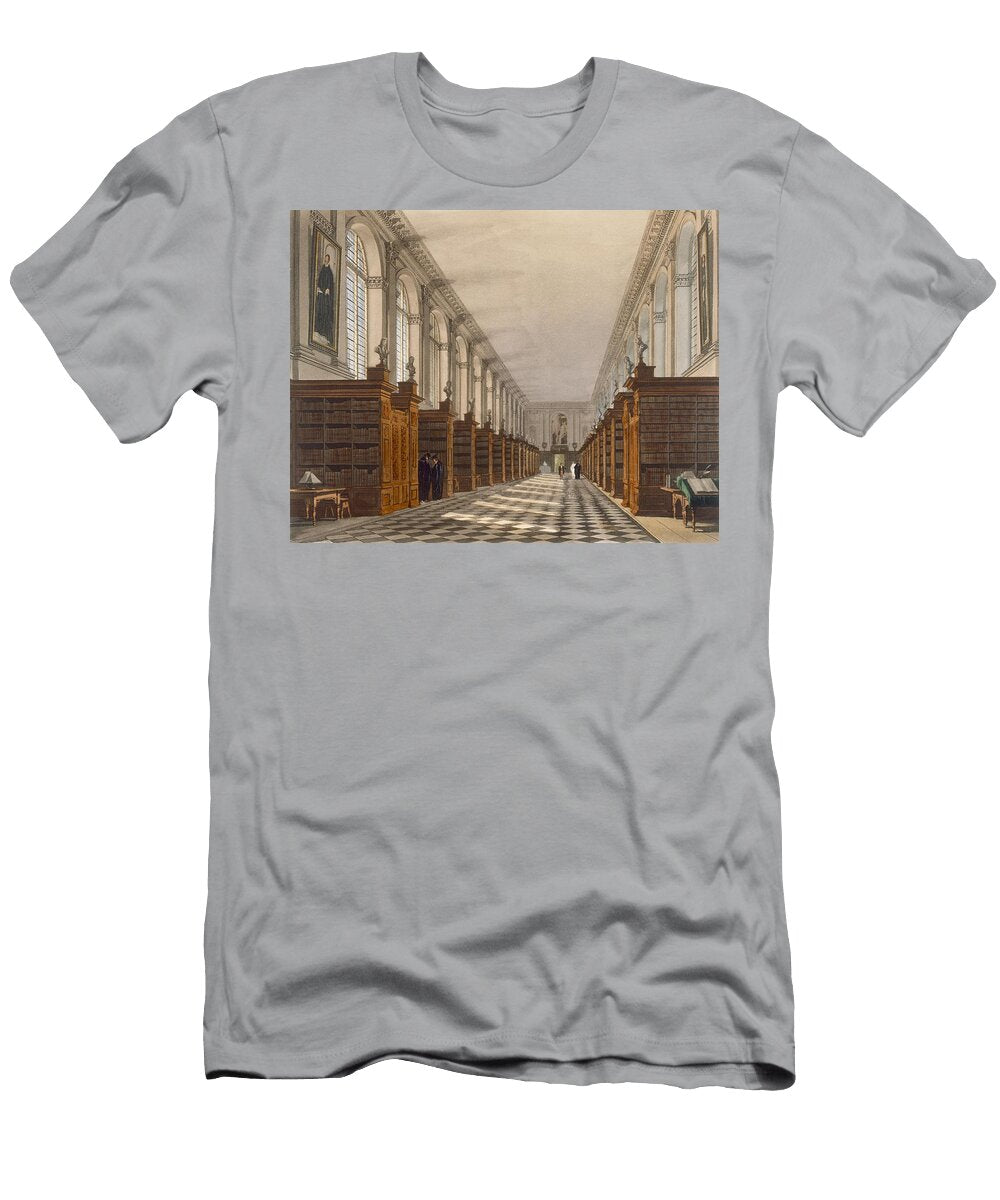 Interior of Trinity College Library Augustus Charles Pugin T-Shirt