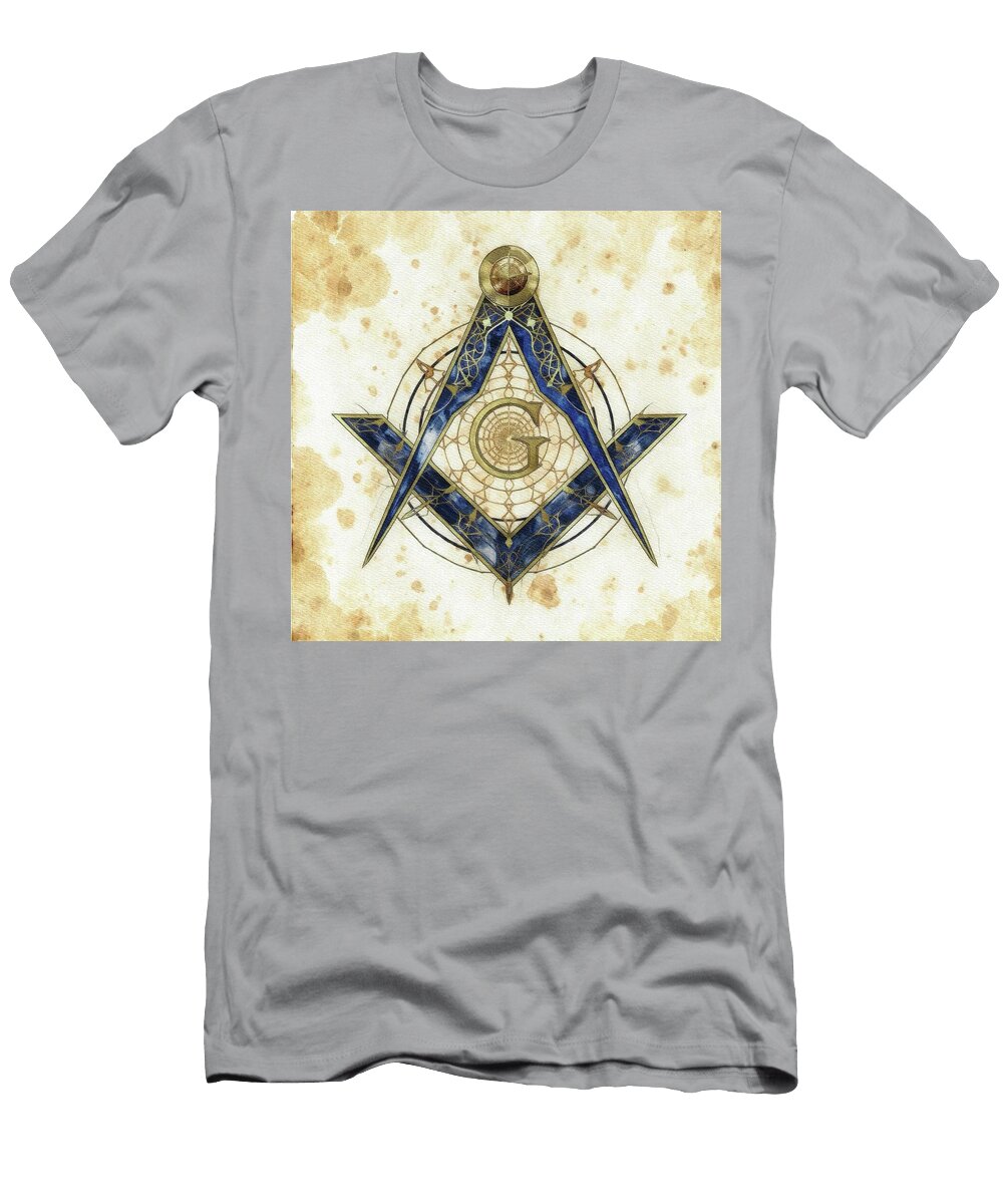 Intricate Masonic Emblem Design Pierre Blanchard T-Shirt