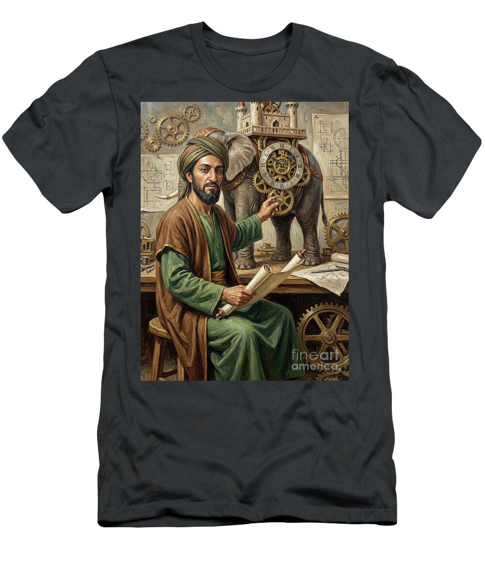 Ismail Al Jazari the Master of Mechanical Engineering and Fathe Gianpiero Lauretta T-Shirt